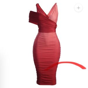JLUXLABEL PINK OMBRÉ EDGE OF ROMANCE MIDI DRESS